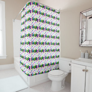 Rideau de douche à bonbons