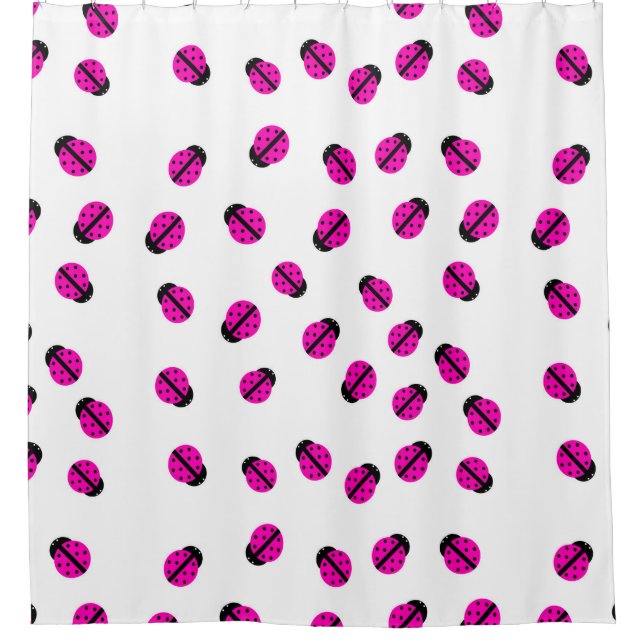 Rideau de douche à bulles rose (Devant)