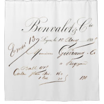 Rideau de douche à code français en Brown foncé