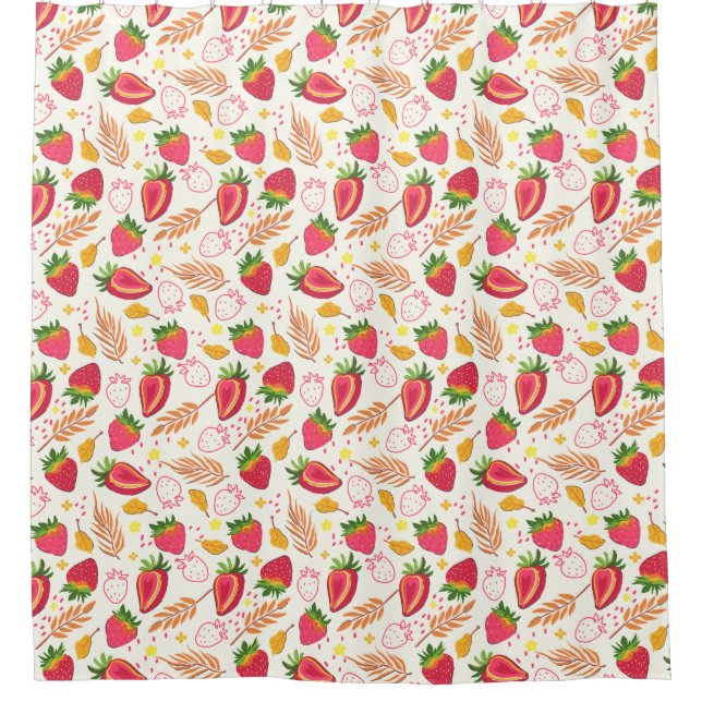 Rideau de douche à fraise (Devant)
