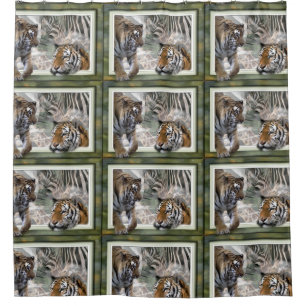 Rideau de douche à imprimer de la jungle principal