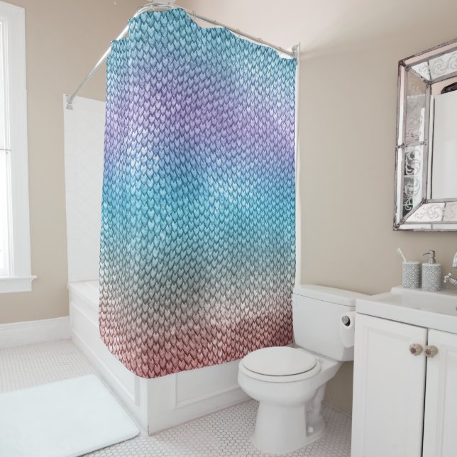 Rideau de douche à lunettes de sirène (En situation)