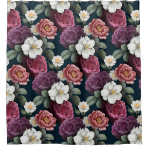 Rideau de douche à motif floral