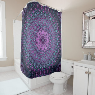 Rideau de douche à Motif violet unique