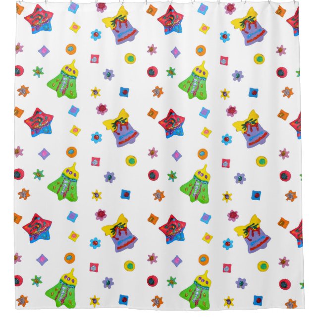 Rideau de douche à Parties scintillant en terre (Devant)