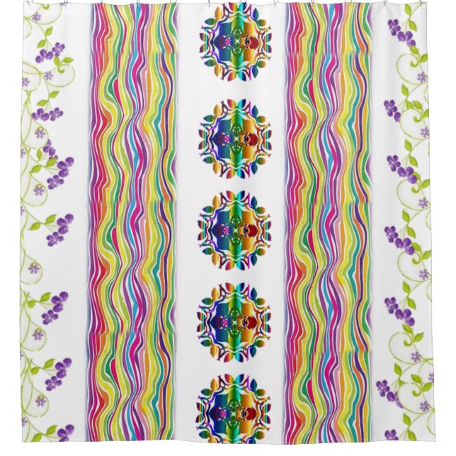 Rideau de douche à rayures (Devant)