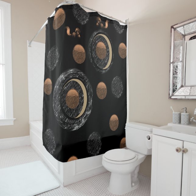 Rideau de douche Abstrait (En situation)