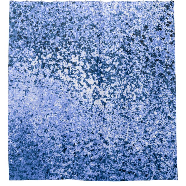 Rideau de douche abstrait bleu (Devant)