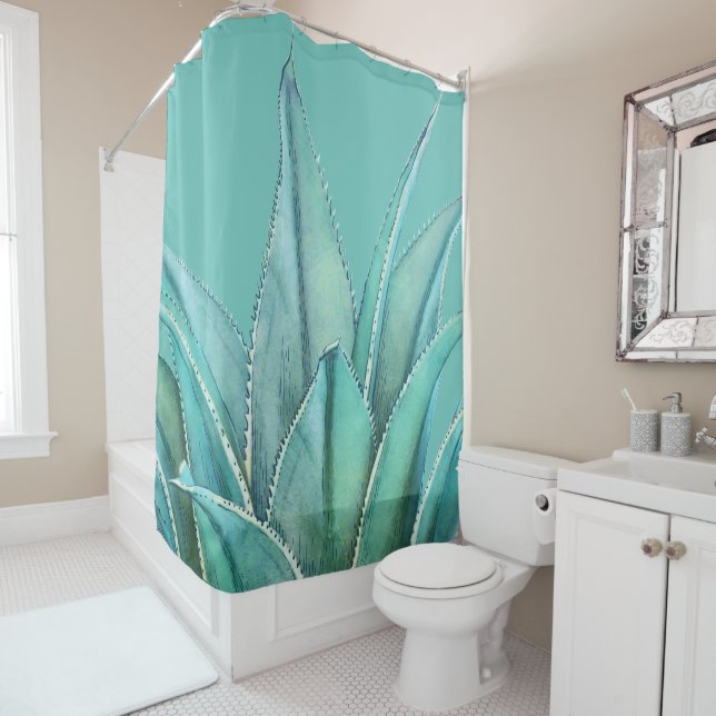 Rideau de douche Agave (En situation)