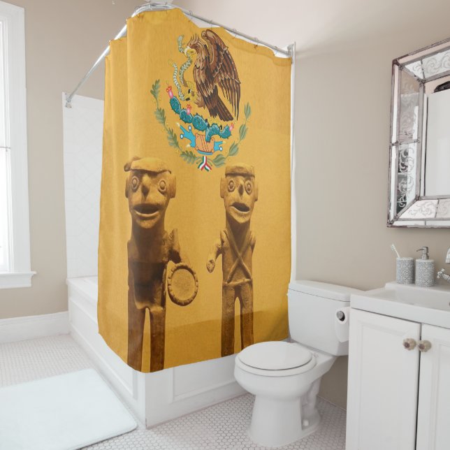 Rideau de douche Ancien aigle mexicain (En situation)