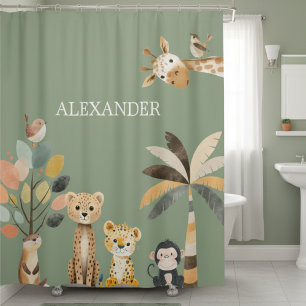 Rideau de douche animal mignon