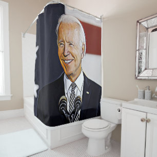 Rideau de douche artistique Joe Biden