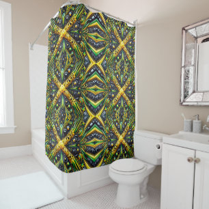 Rideau de douche aux couleurs jamaïcaines