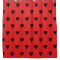 Rideau de douche avec drapeau d'Albanie