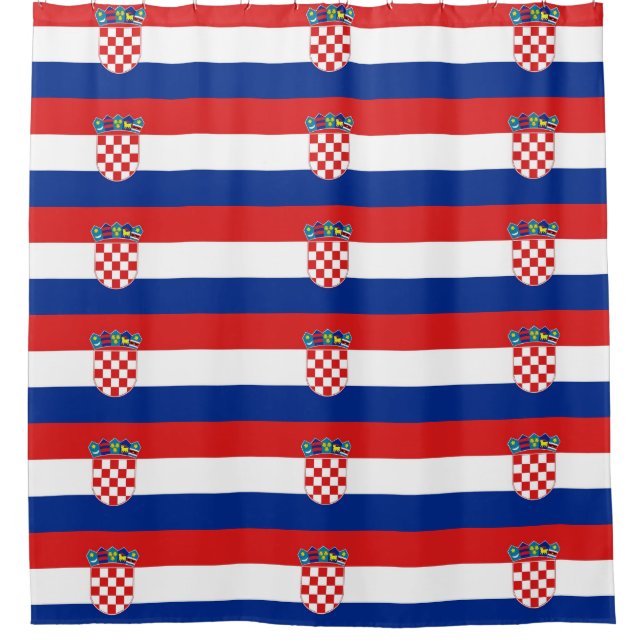 Rideau de douche avec drapeau de Croatie (Devant)