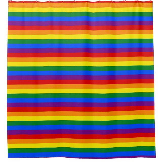 Rideau de douche avec drapeau de fierté LGBT (Devant)