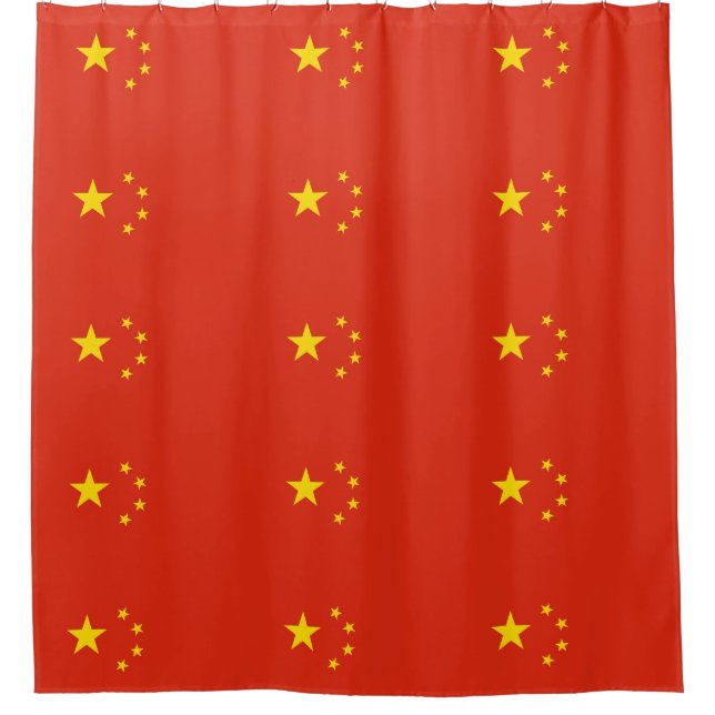 Rideau de douche avec drapeau de la Chine (Devant)