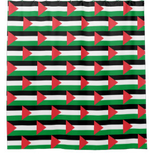 Rideau de douche avec drapeau de la Palestine