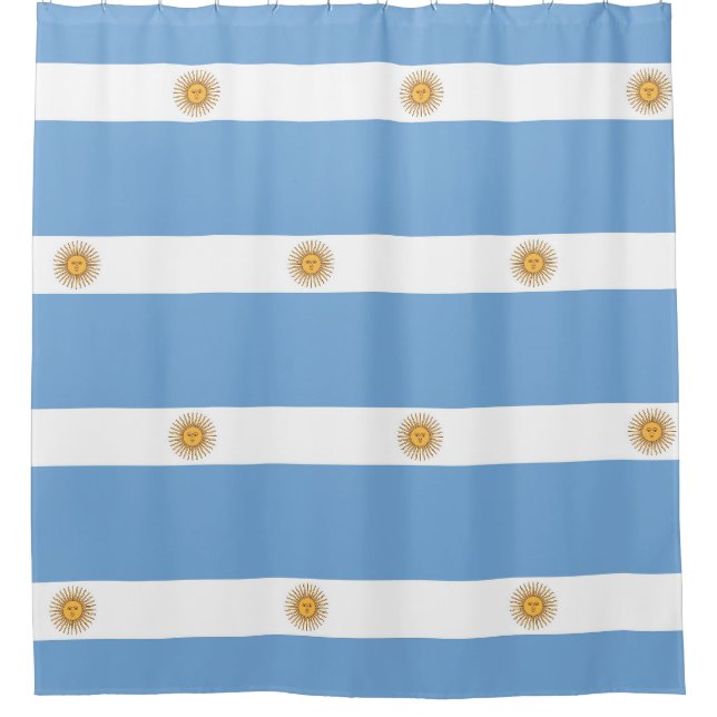 Rideau de douche avec drapeau de l'Argentine (Devant)