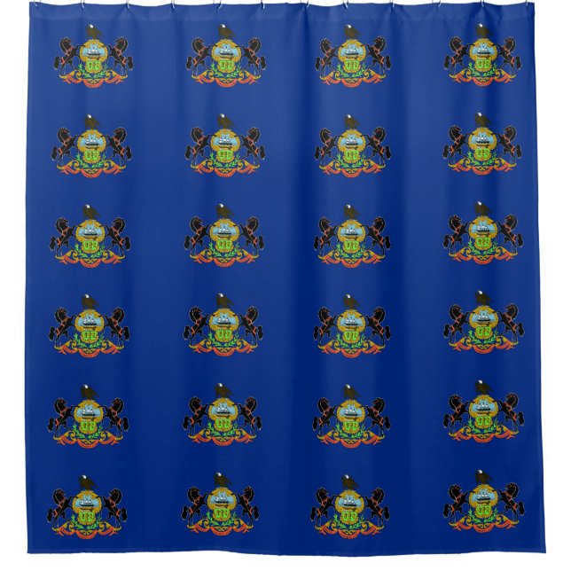Rideau de douche avec drapeau de Pennsylvanie, Éta (Devant)