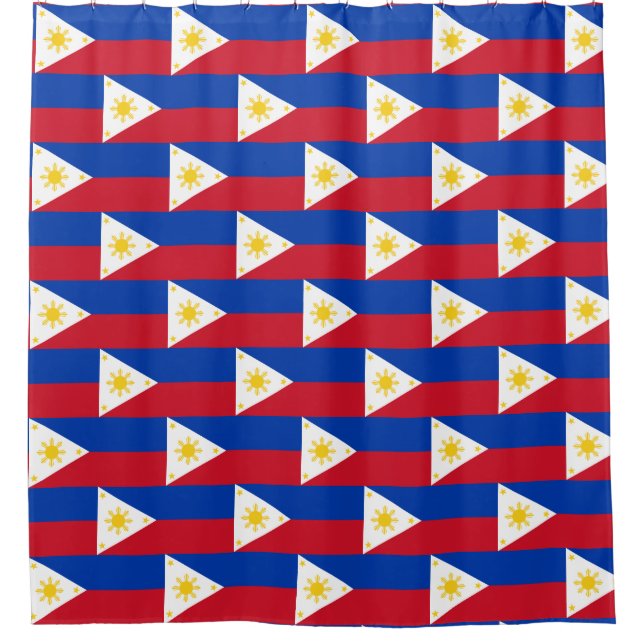 Rideau de douche avec drapeau des Philippines (Devant)