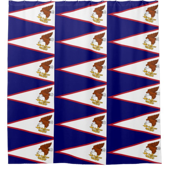 Rideau de douche avec drapeau des Samoa américaine (Devant)