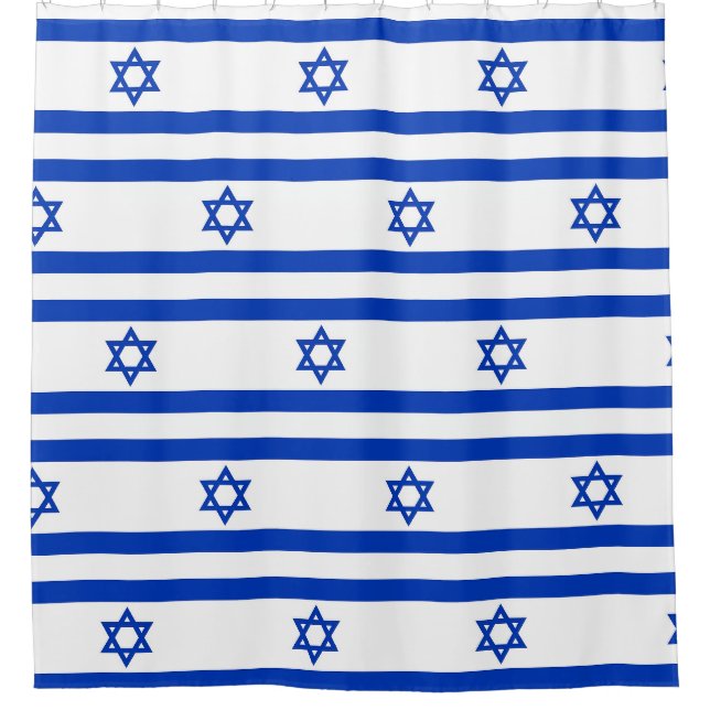 Rideau de douche avec drapeau d'Israël (Devant)