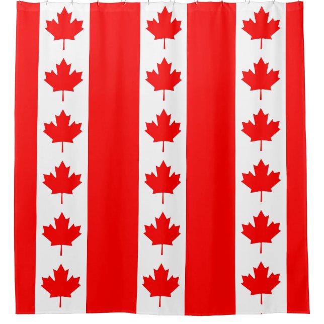 Rideau de douche avec drapeau du Canada (Devant)