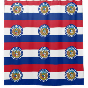 Rideau de douche avec drapeau du Missouri, États-U