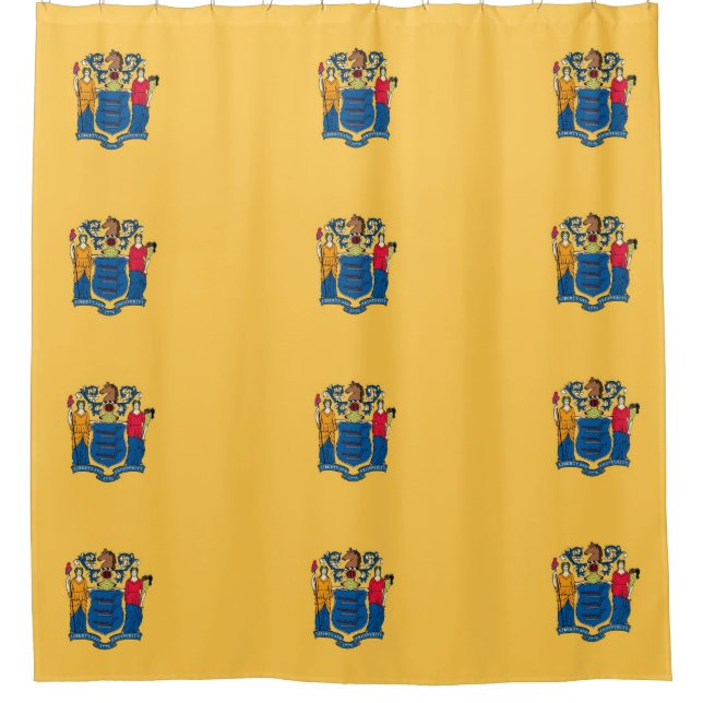 Rideau de douche avec drapeau du New Jersey, États (Devant)