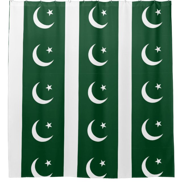 Rideau de douche avec drapeau du Pakistan (Devant)