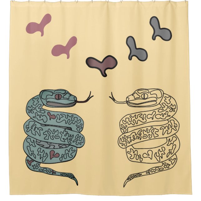 Rideau de douche avec empreinte serpent (Devant)
