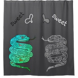 Rideau de douche avec empreinte serpent