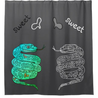 Rideau de douche avec empreinte serpent