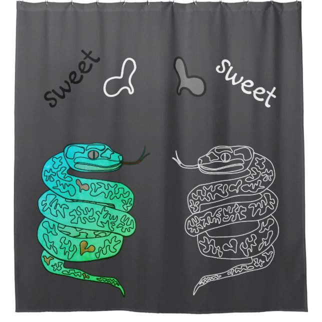 Rideau de douche avec empreinte serpent (Devant)