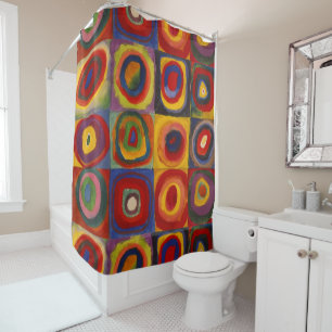 Rideau de douche avec les Carrés de Kandinsky et C