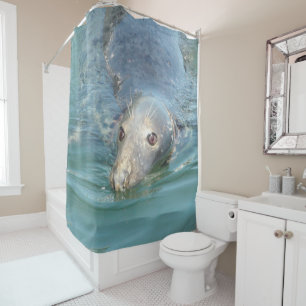 Rideau de douche avec un joli phoque du Cap Cod