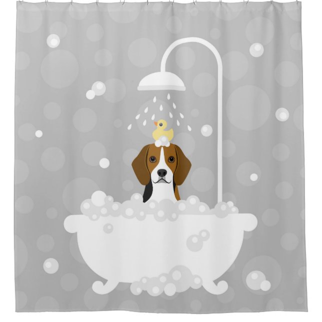 Rideau de douche beagle (Devant)