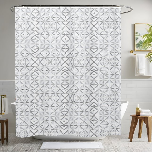 Rideau de douche blanc moderne (Créateur téléchargé)