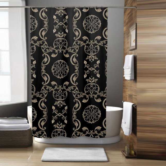 Rideau de douche Boho à la crème élégant (Créateur téléchargé)