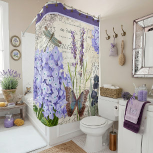 Rideau de douche botanique