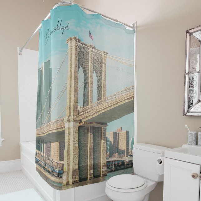 Rideau de douche Brooklyn Bridge New York (Brooklyn Bridge Shower Curtain)