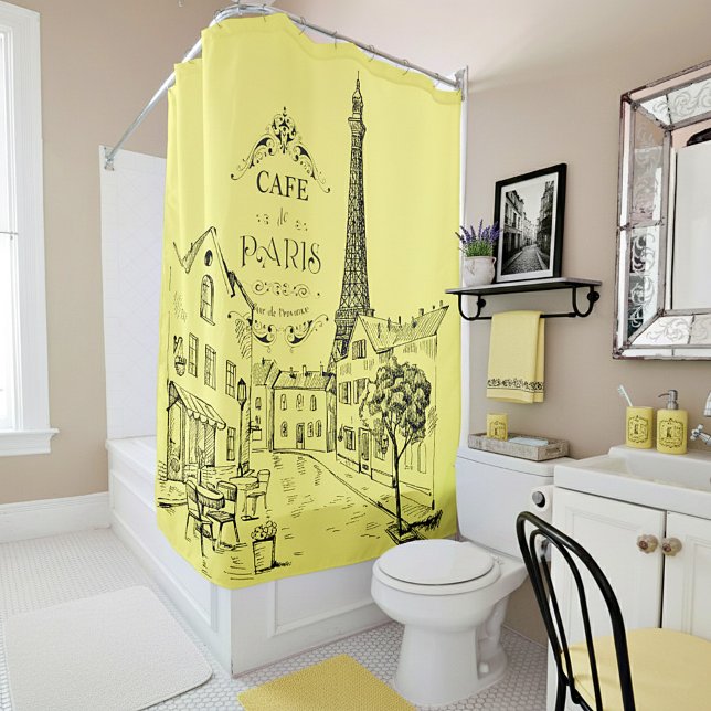 Rideau de douche Cafe Paris (Créateur téléchargé)