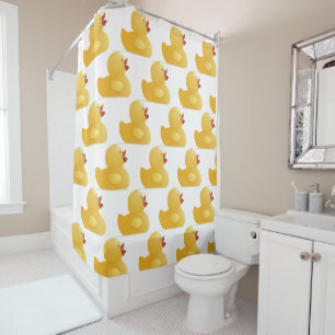 Rideau de douche Canard en caoutchouc jaune