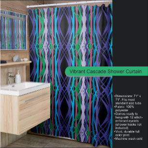 Rideau de douche cascade vibrant