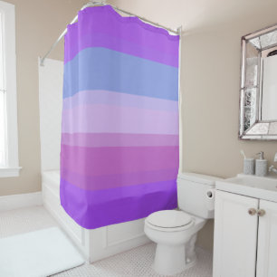 rideau de douche chic Purple Stripes