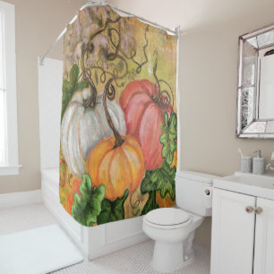 Rideau de douche citrouille Halloween - Peinture