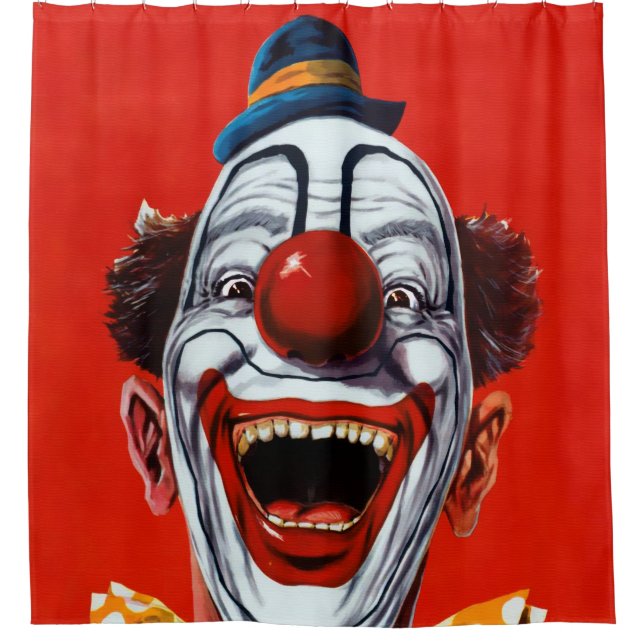 Rideau de douche clown Vintage déplaisant (Devant)