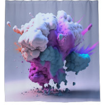 Rideau de douche coloré