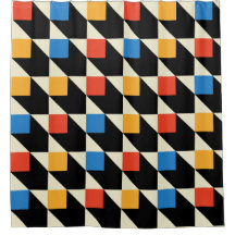 Rideau de douche coloré Carré